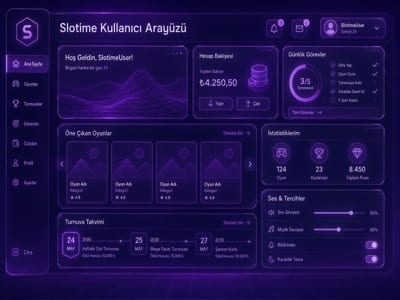 Slotime Platform Kullanıcı Arayüzü Görseli